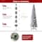 15ft. Pre-Lit Flocked Pencil Spruce Artificial Christmas Tree, Warm White LED Lights